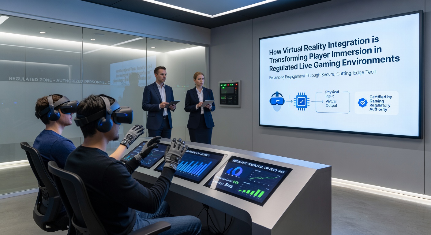 Spieler in Virtual Reality Umgebung bei Live-Dealer-Spielen in regulierten Casinos